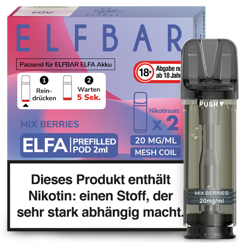 Elfbar - Mix Berries - 20 mg - 2x2 ml Pod
