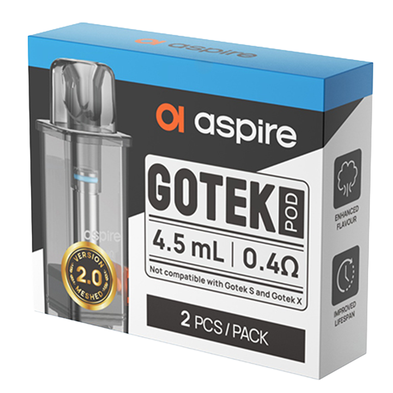 Aspire - Gotek Pod v2 - 4,5 ml - 0,4/0,6/0,8 Ω - 2 Stk.