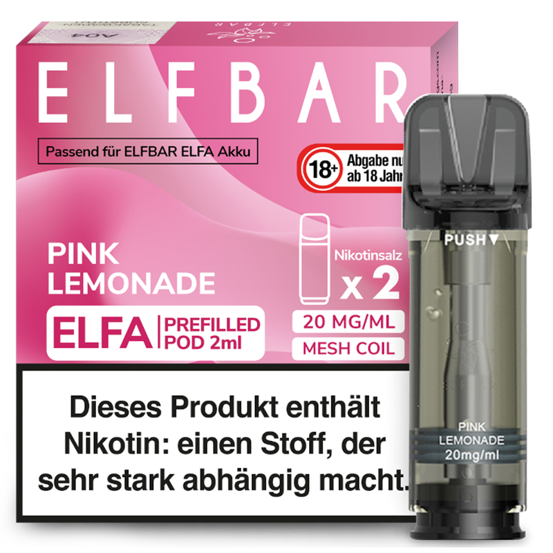 Elfbar - Pink Lemonade - 20 mg - 2x2 ml Pod