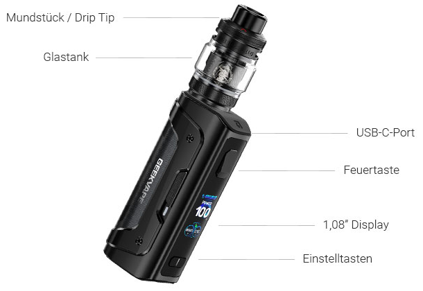 GEEKVAPE Aegis Solo 5 E-Zigaretten-Set mit Z Subohm Tank 5
