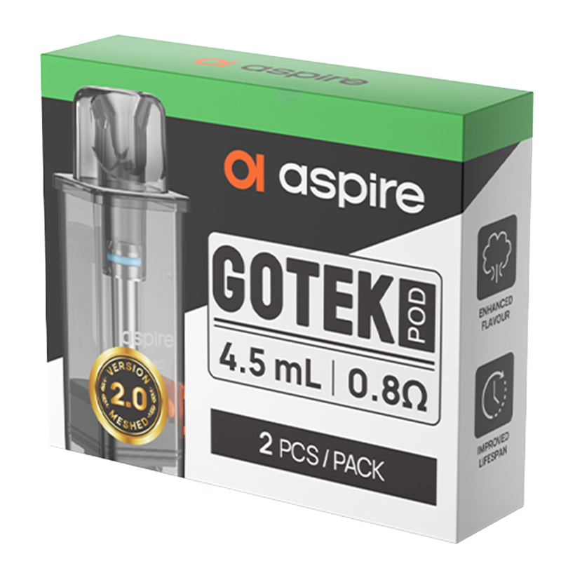 Aspire - Gotek Pod v2 - 4,5 ml - 0,4/0,6/0,8 Ω - 2 Stk.