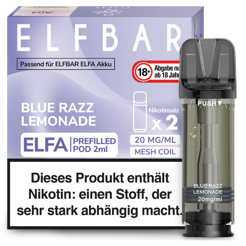 Elfbar - Blue Razz Lemonade - 20 mg - 2x2 ml Pod
