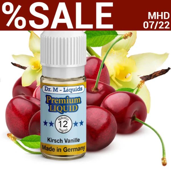 Dr. Multhaupt Kirsch / Vanille Premium E-Liquid - 12 mg - SALE