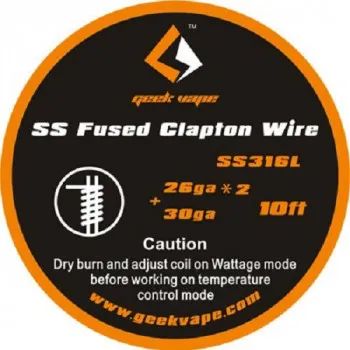Geek Vape - SS Fused Clapton Wire 10 ft - Wickeldraht
