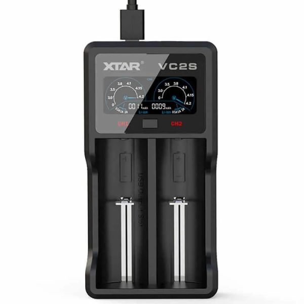Xtar VC2S - Ladegerät für Li-Ion und NIMH Akkus incl. USB Kabel