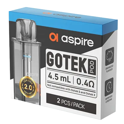 Aspire - Gotek Pod v2 - 4,5 ml - 0,4/0,6/0,8 Ω - 2 Stk.