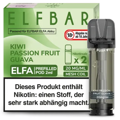 Elfbar - Kiwi Passion Fruit Guava - 20 mg - 2x2 ml Pod