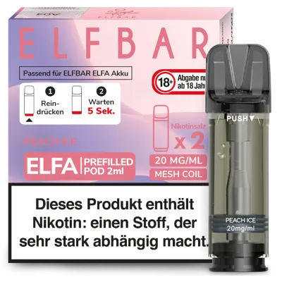 Elfbar - Peach Ice - 20 mg - 2x2 ml Pod