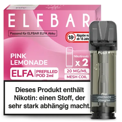 Elfbar - Pink Lemonade - 20 mg - 2x2 ml Pod