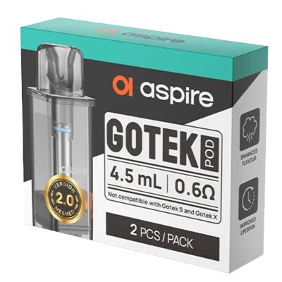 Aspire - Gotek Pod v2 - 4,5 ml - 0,4/0,6/0,8 Ω - 2 Stk.