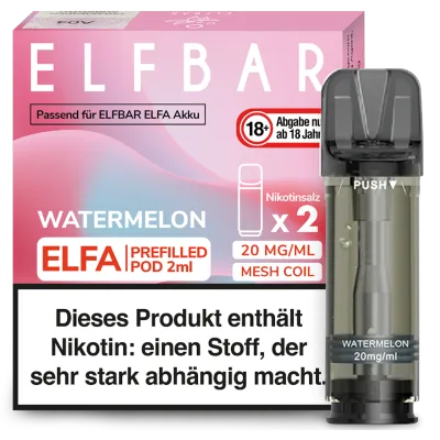 Elfbar - Watermelon - 20 mg - 2x2 ml Pod